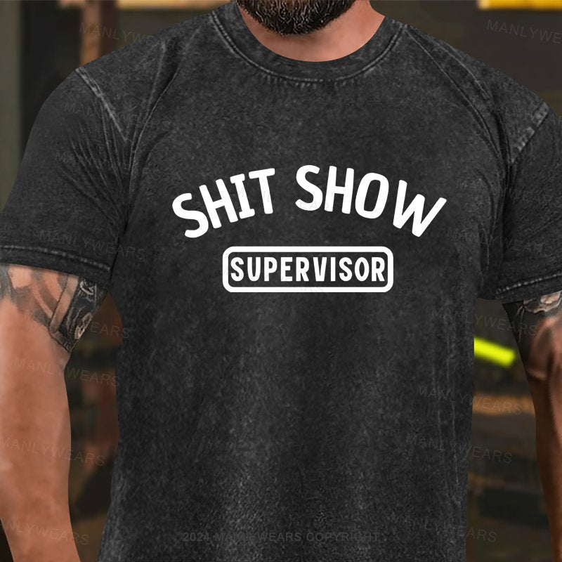 Shit Show Supervisor Washed T-shirt