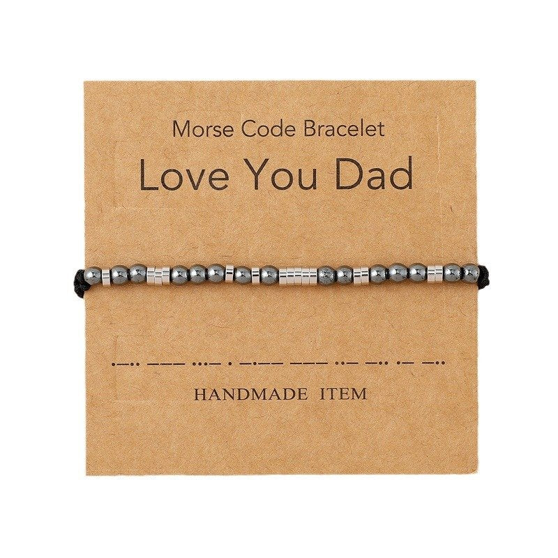 Morse Code Father's Day Gift Bracelet