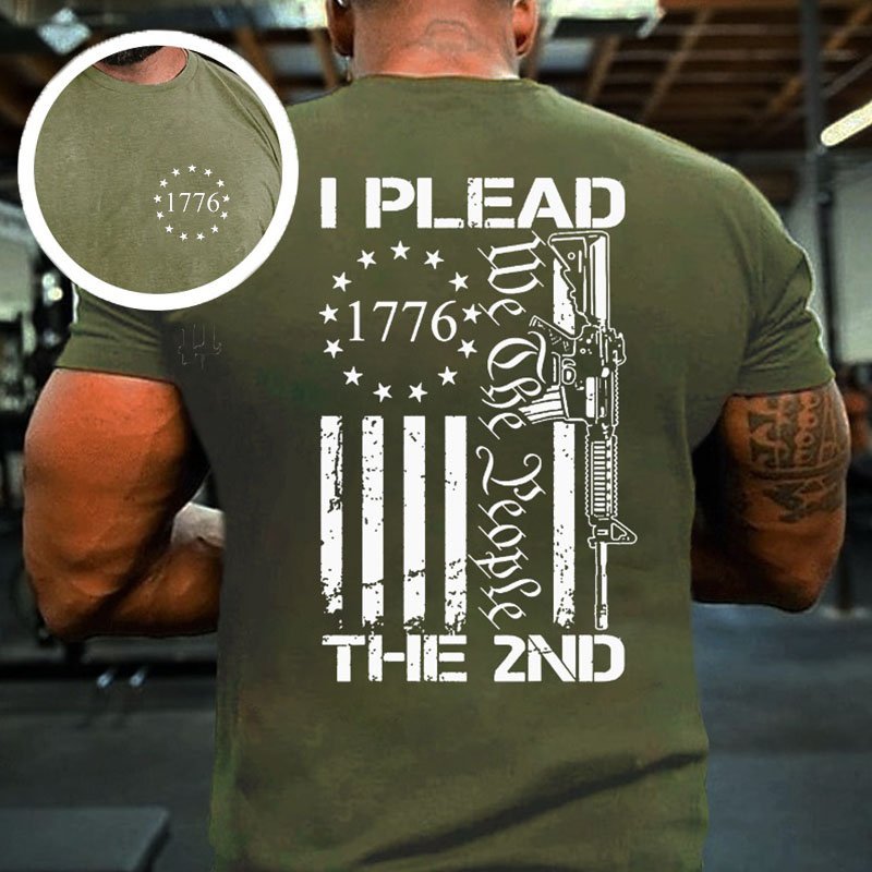 I Plead The 2nd Amendment We The People AR15 Pro Gun Double-sided Print T-shirt