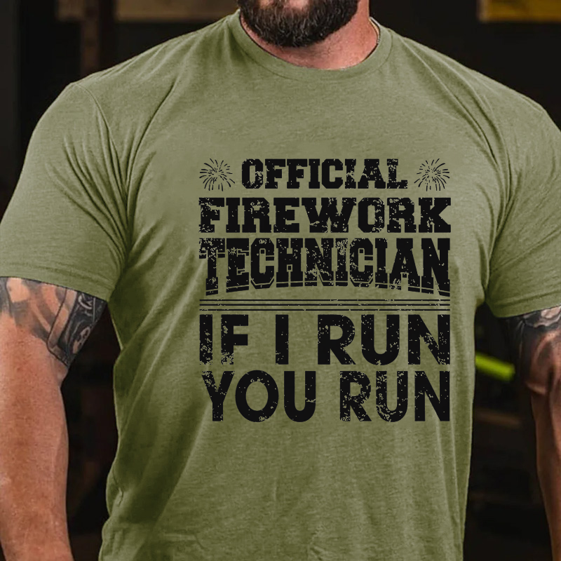 Official Firework Technician Tshirt Funny Fourth of July T-shirt