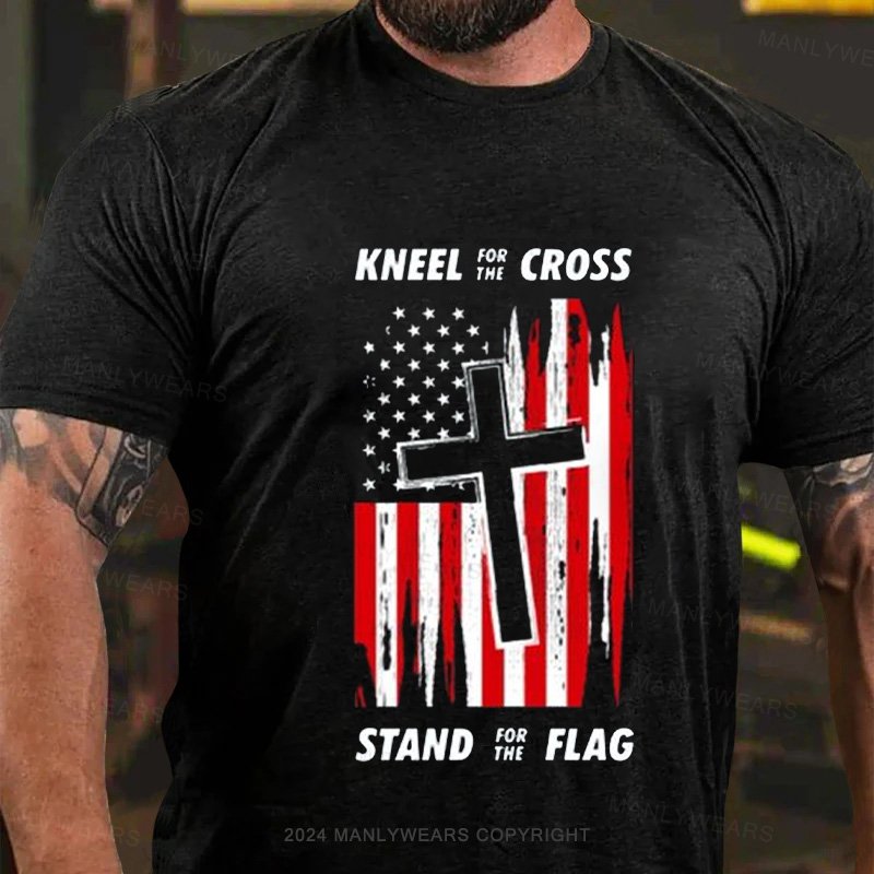 Kneel For The Cross Stand For The Flag T-Shirt