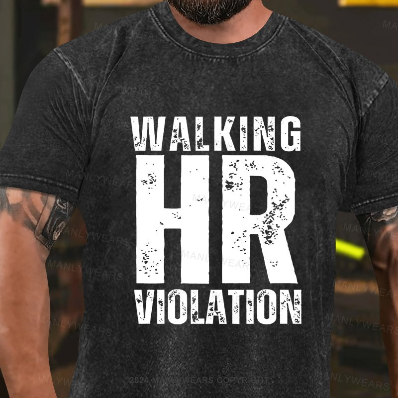 Walking HR Violation Washed T-Shirt
