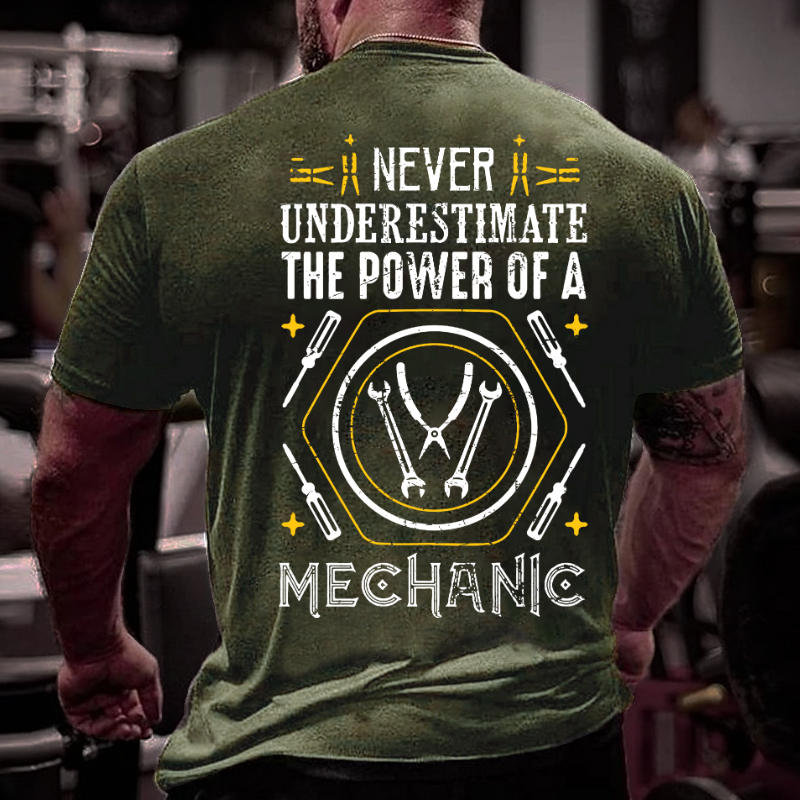 Never Underestimate The Power Of Mechanic T-shirt