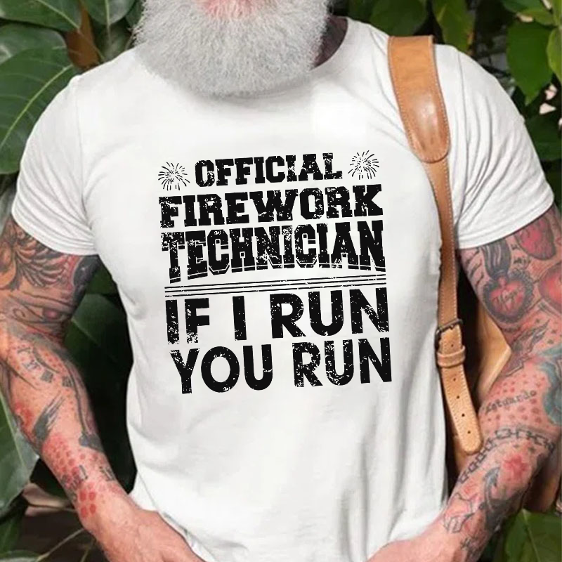 Official Firework Technician Tshirt Funny Fourth of July T-shirt