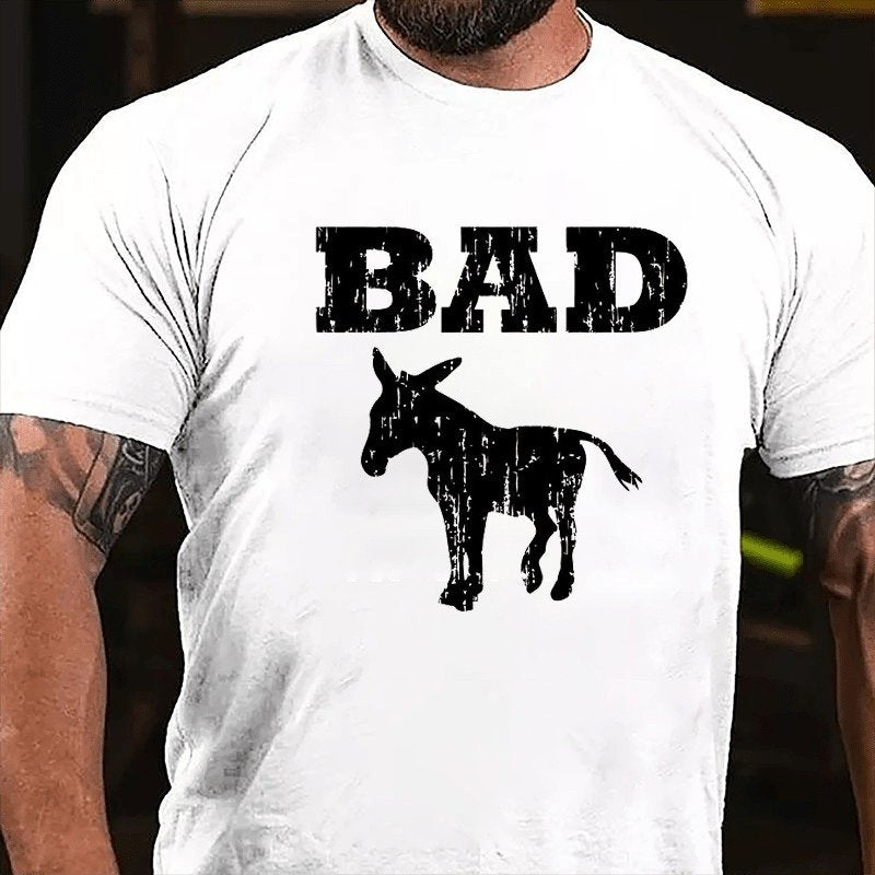 Bad Donkey Print Cotton T-shirt