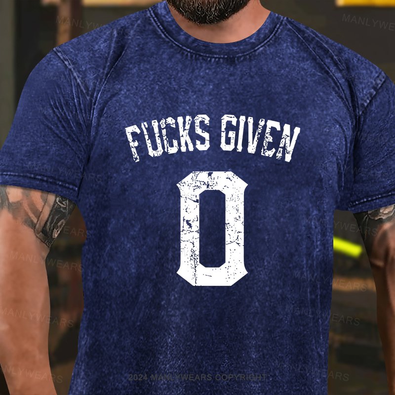 Zero Fucks Given Washed T-shirt