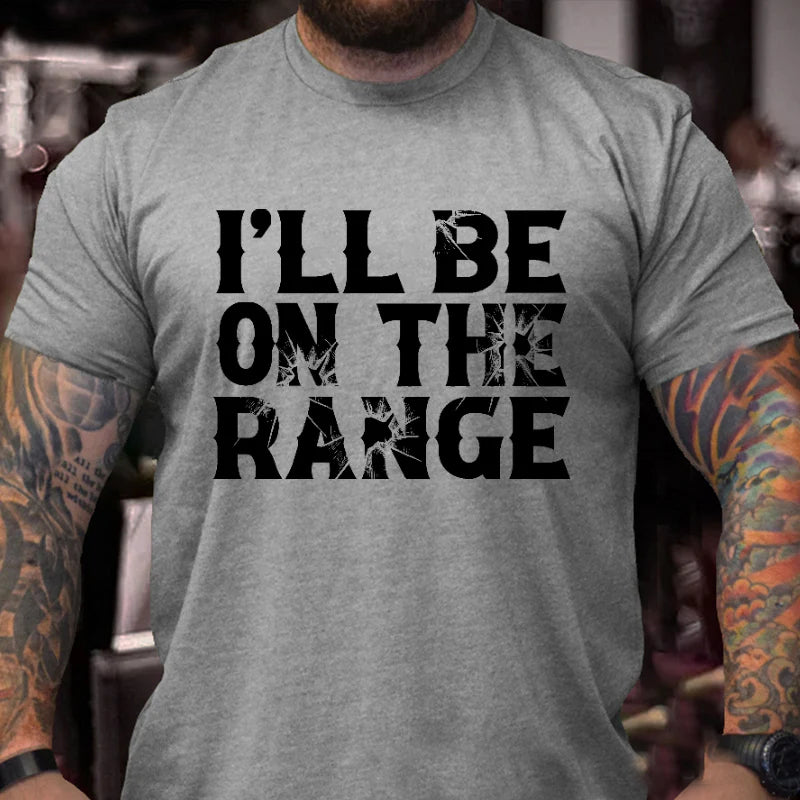 I'll Be On The Range Shooting Print Men's T-shirt