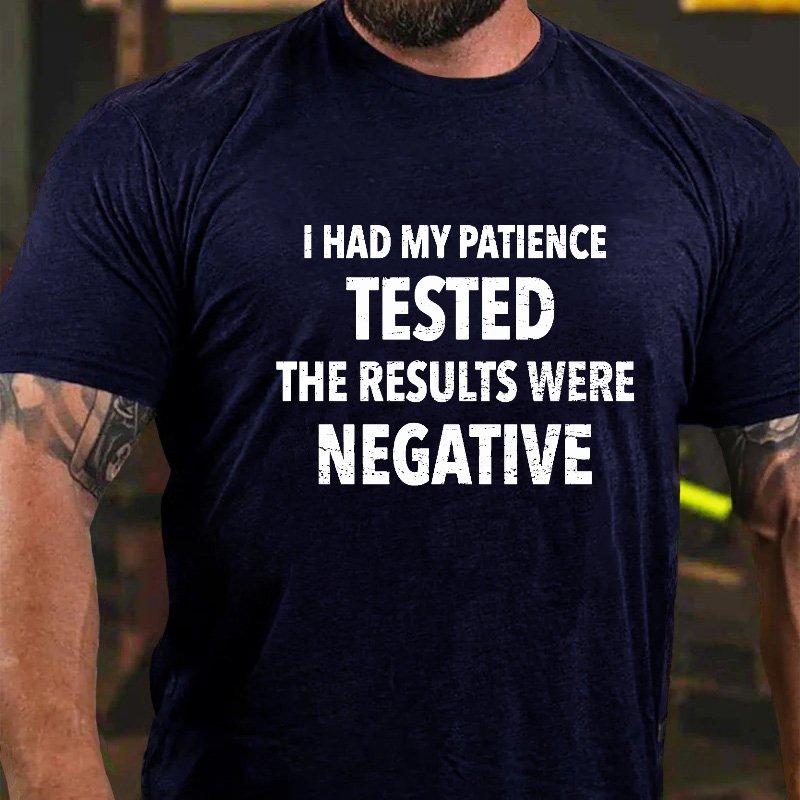 I Had My Patience Tested The Results Were Negative T-Shirt