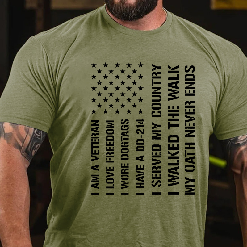 I Am Veteran I Love Freedom I Have A DD-214 Veteran T-shirt