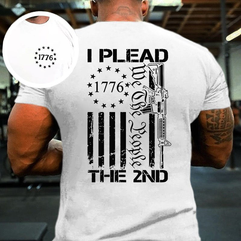 I Plead The 2nd Amendment We The People AR15 Pro Gun Double-sided Print T-shirt