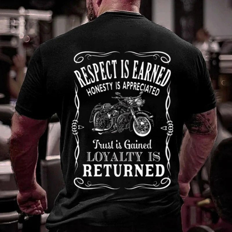 Respect Is Earned Honesty Is Appreciated Trust Is Gained Loyalty Is Returned T-Shirt