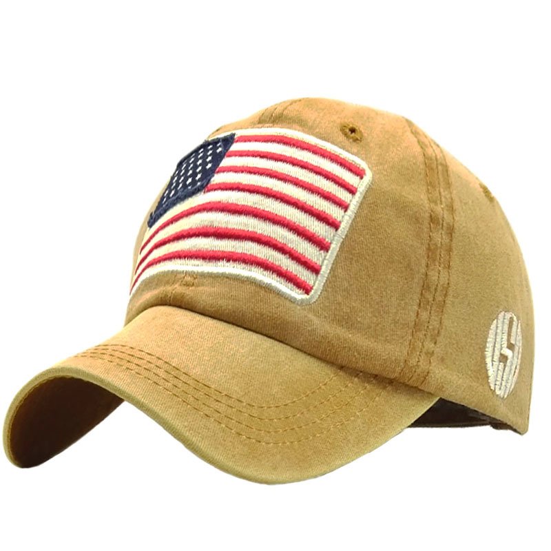 Washed Distressed American Flag Baseball Cap