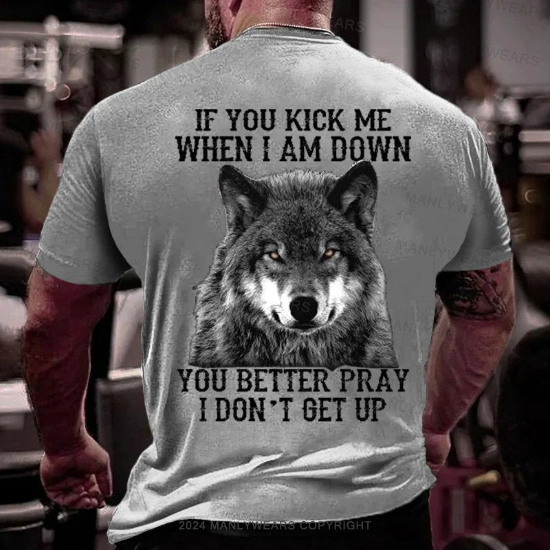 If You Kick Me When I Am Down You Better Pray I Don't Get Up T-Shirt