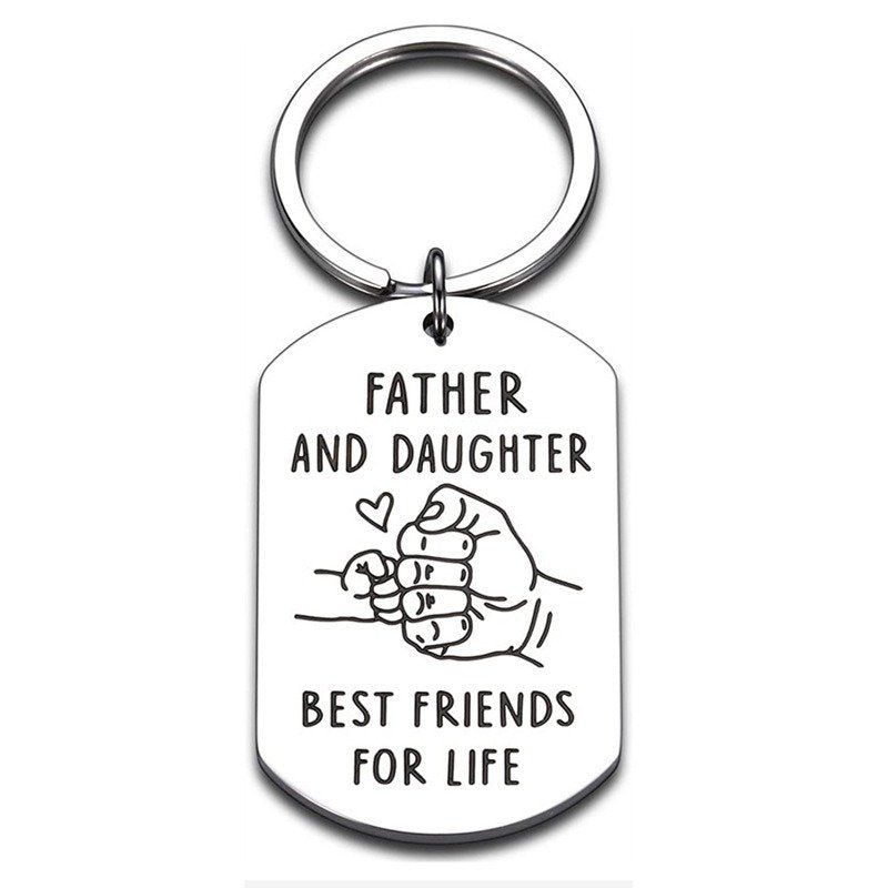 Stainless Steel Father's Day Gift Keychain