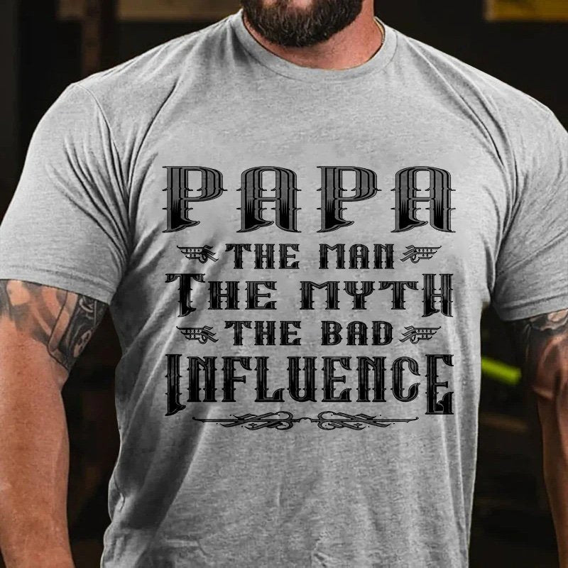 Papa    The Man  The Nft  The Bad  Influence T-Shirt