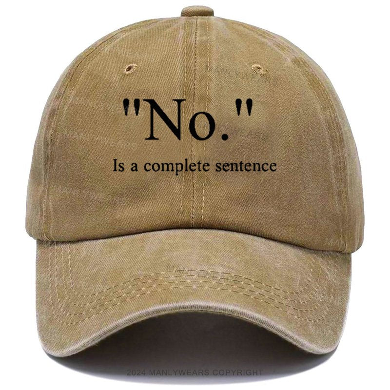 No  Is A Complete Sentence Cap