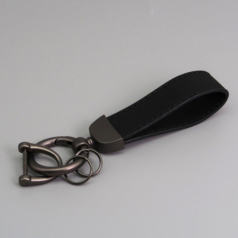 Leather Keychain Alloy Keyrings