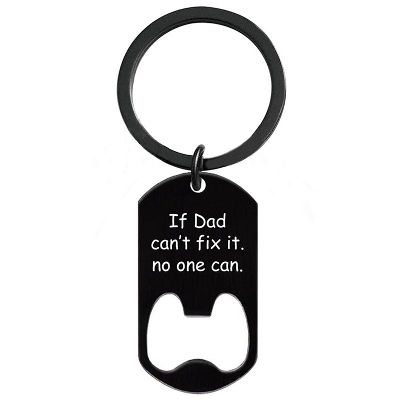 Stainless Steel Father's Day Gift bottle opener Keychain