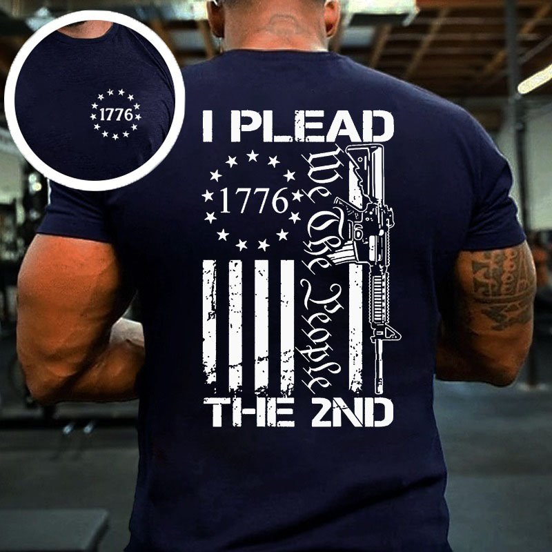 I Plead The 2nd Amendment We The People AR15 Pro Gun Double-sided Print T-shirt