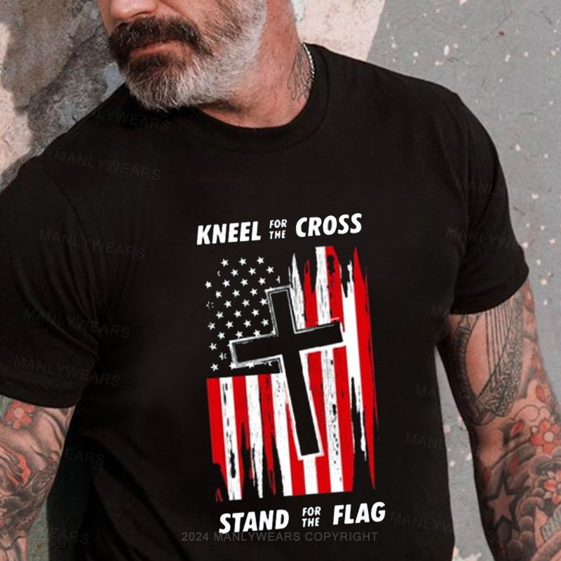 Kneel For The Cross Stand For The Flag T-Shirt