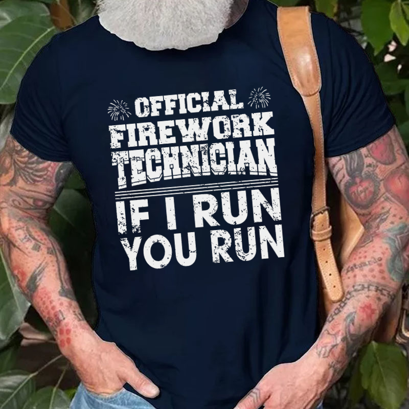 Official Firework Technician Tshirt Funny Fourth of July T-shirt