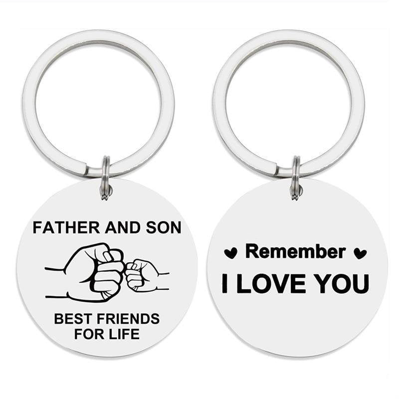 Stainless Steel Father's Day Gift Keychain Pendant