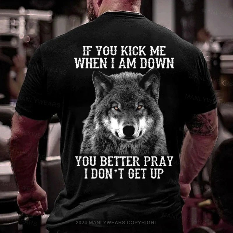 If You Kick Me When I Am Down You Better Pray I Don't Get Up T-Shirt