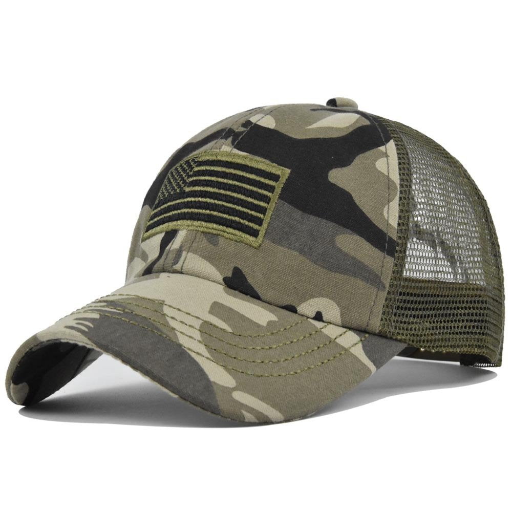 American flag camouflage Trucker Cap