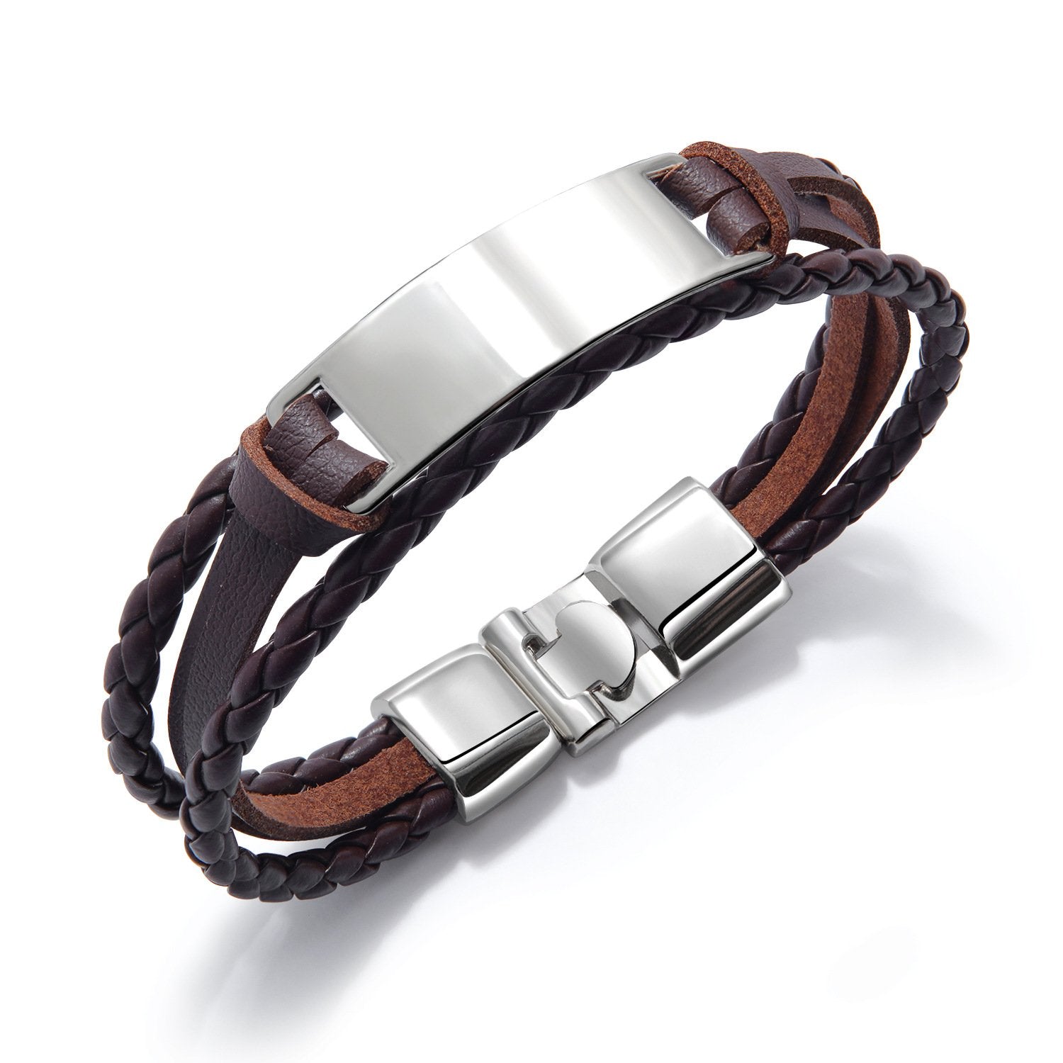 Multilayer Braided Men's Leather Bracelet