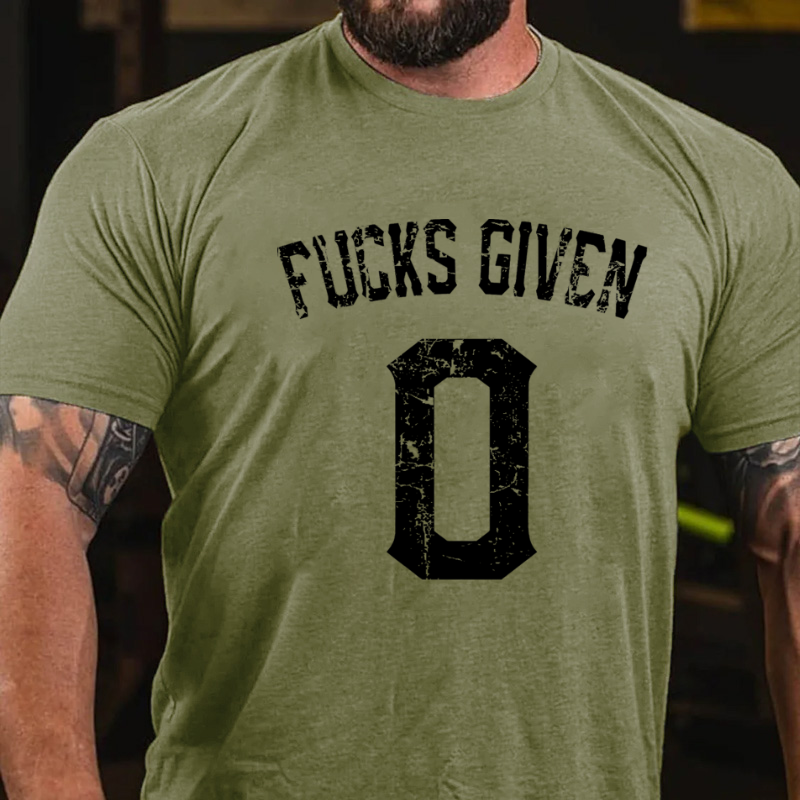 Zero Fucks Given Funny Sarcastic T-shirt