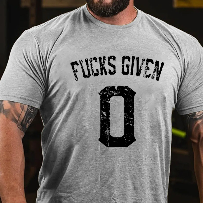 Zero Fucks Given Funny Sarcastic T-shirt