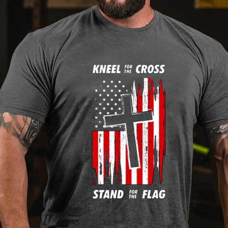 Kneel For The Cross Stand For The Flag T-Shirt