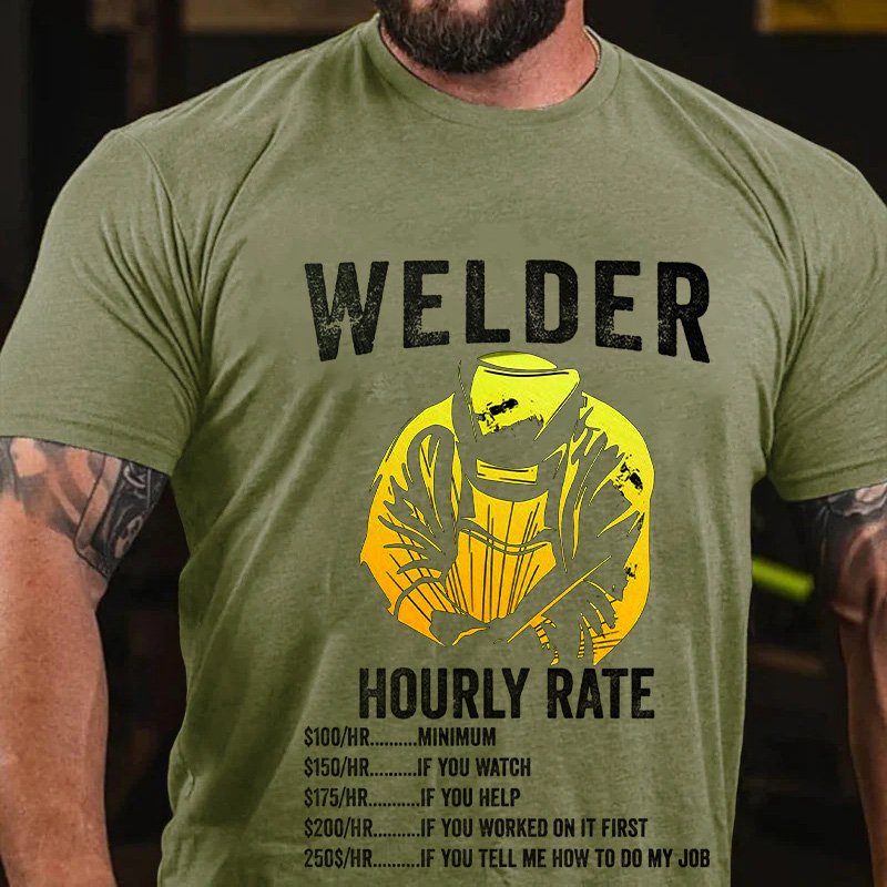 Welder Hourly Rate $100/Hr.. ..Minimum $150/Hr. .If You Watch $175/Hr. .If You Help $200/Hr. If You Worked On It First 250$/Hr.. .If You Tell Me How To Do My Job T-Shirt