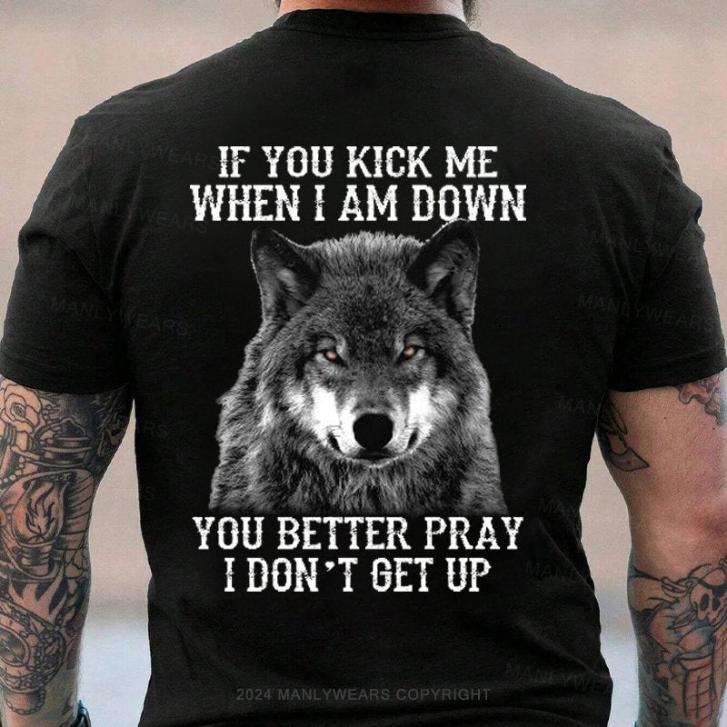 If You Kick Me When I Am Down You Better Pray I Don't Get Up T-Shirt