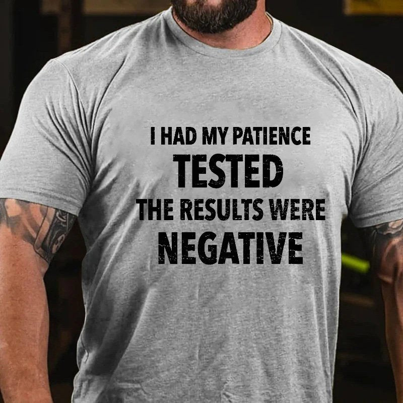 I Had My Patience Tested The Results Were Negative T-Shirt