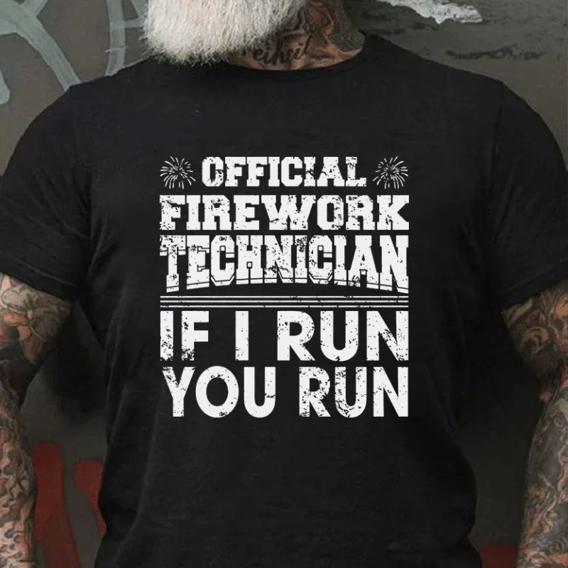 Official Firework Technician Tshirt Funny Fourth of July T-shirt