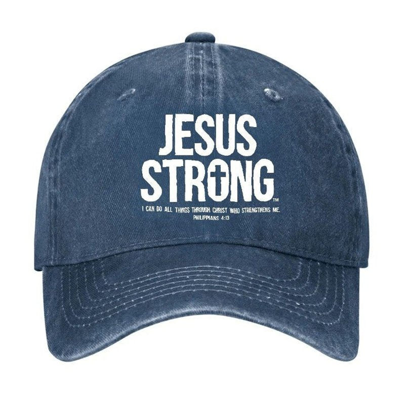 Jesus Strong I Can Do All Things Through Christ Who Strengthens Me Cap