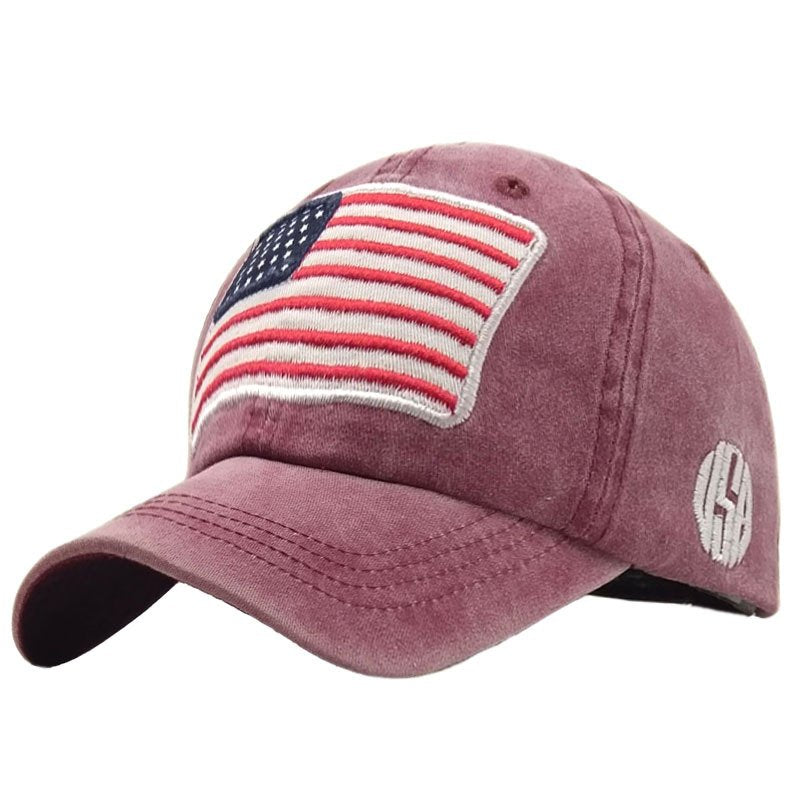 Washed Distressed American Flag Baseball Cap