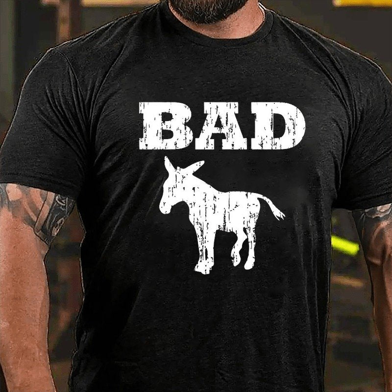 Bad Donkey Print Cotton T-shirt