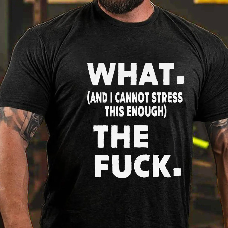 What (And I Cannot Stress This Enough) The Fuck Rude Saying T-shirt