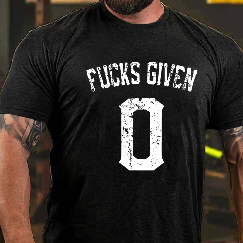 Zero Fucks Given Funny Sarcastic T-shirt