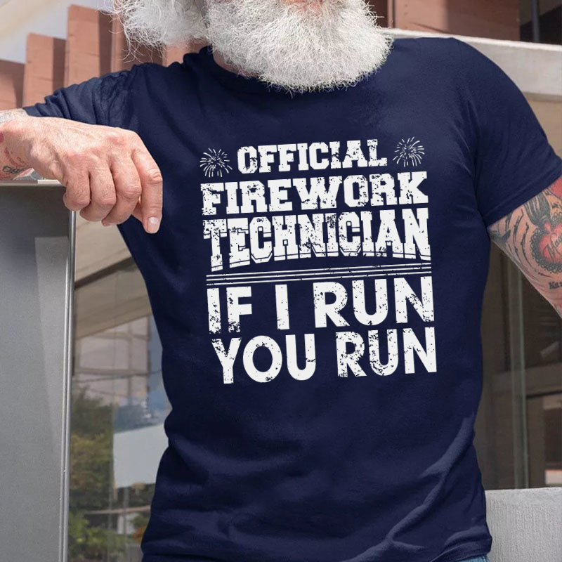 Official Firework Technician Tshirt Funny Fourth of July T-shirt