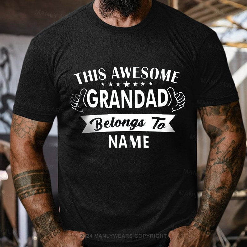 Personalized Name Handsome Granddad T-Shirt