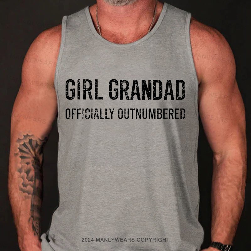 Girl Grandad Officially Outnumbered Tank Top