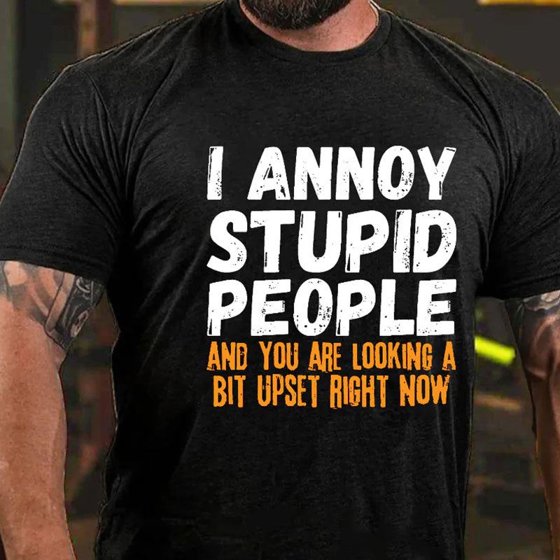 I Annoy Stupid People And You Are Looking A Bit Upset Right Now Funny T-shirt