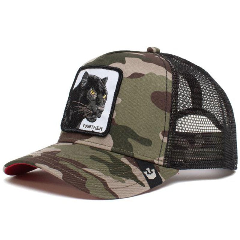 Leopard print sun protection mesh Trucker Cap