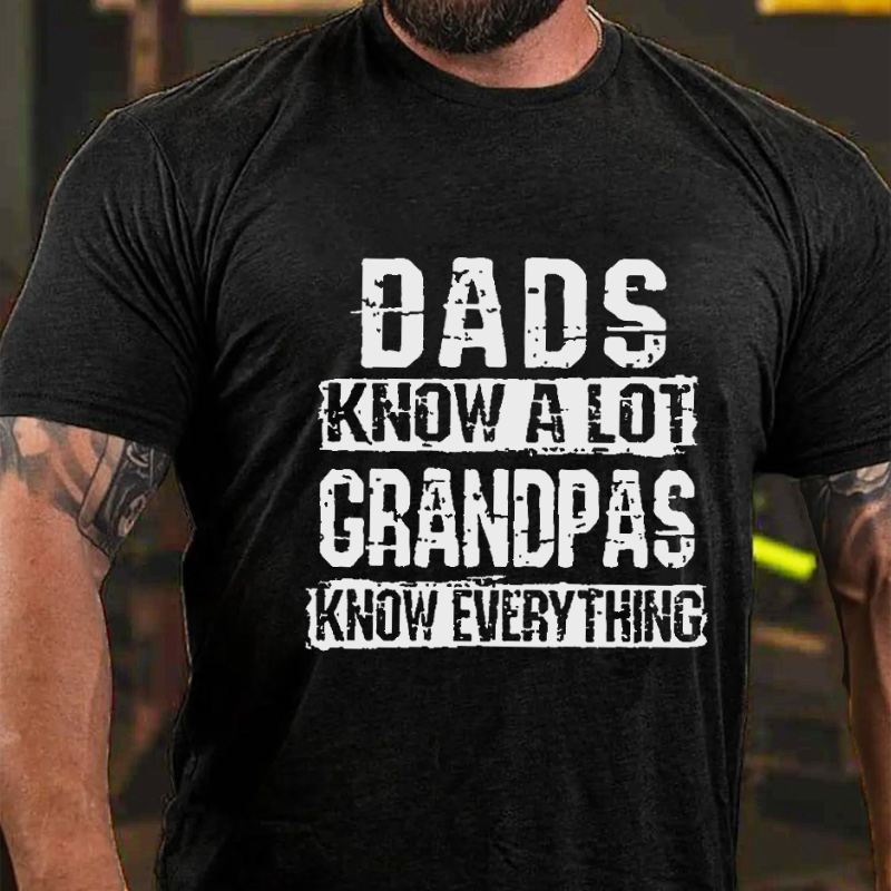 Grandpa Knows Everything Funny Grandfather Gift T-shirt