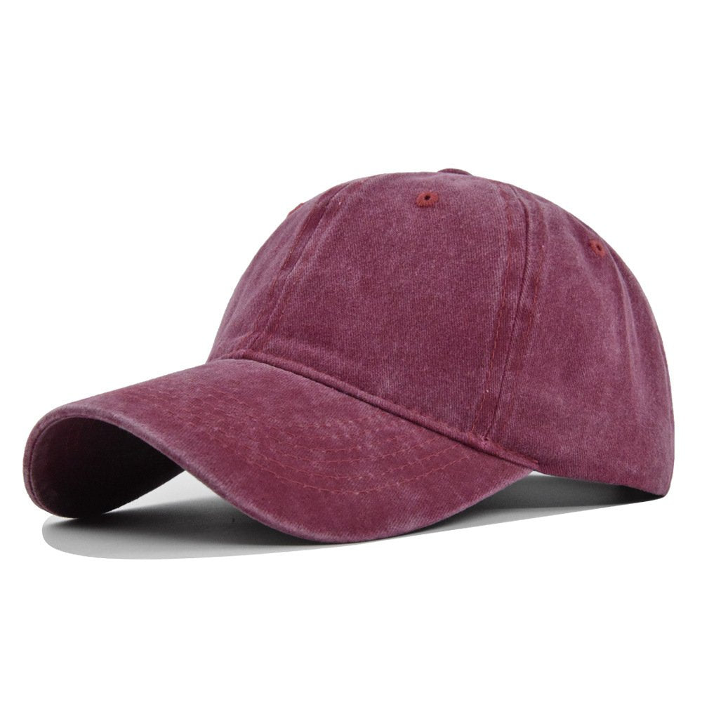 Solid Color Washed Baseball Cap