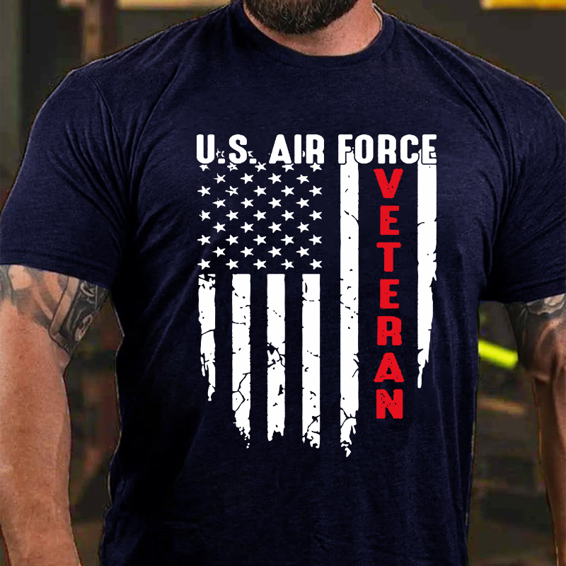 US Air Force Veteran American Flag USAF Veterans Day T-shirt