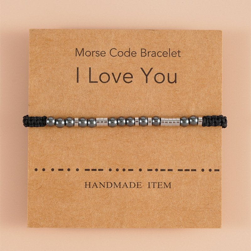 Morse Code Father's Day Gift Bracelet